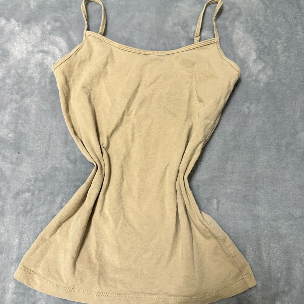 Women's Tan Spaghetti Strap Top